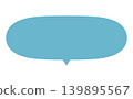 Simple speech bubble with solid color 139895567