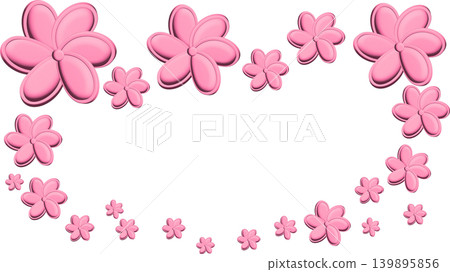 Illustration of cherry blossom petals dancing Illustration of cherry blossom petals dancing 139895856