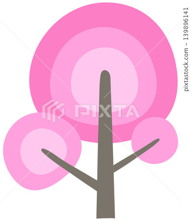 Cute Pink Blossom Tree for City Park and Urban Spring Cute Pink Blossom Tree for City Park and Urban Spring 139896141