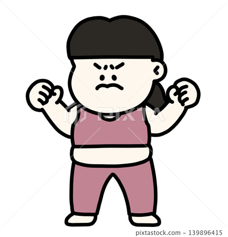 一位身材豐滿的女士決心減肥（透明背景） 139896415
