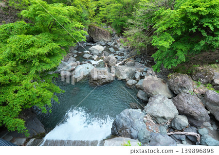 四月晴朗的一天,加留橋、西河內川、權現瀑布 四月晴朗的一天,加留橋、西河內川、權現瀑布 139896898