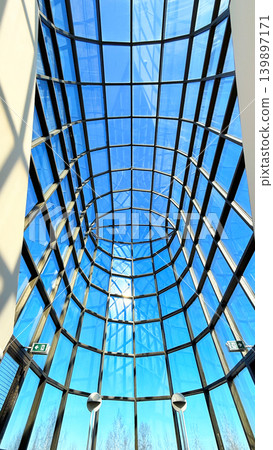 ROVANIEMI, FINLAND APRIL 12, 2026: Arktikum Museum glass skylight architecture closeup in Rovaniemi, Finland ROVANIEMI, FINLAND APRIL 12, 2026: Arktikum Museum glass skylight architecture closeup in Rovaniemi, Finland 139897171