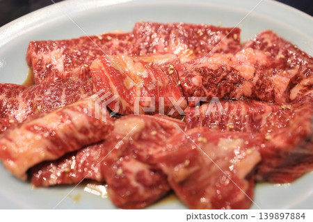 Japanese black beef grilled meat (Harami) Japanese black beef grilled meat (Harami) 139897884