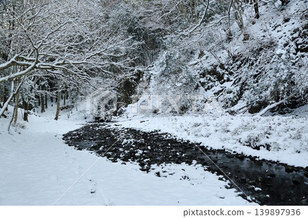 river covered with snow river covered with snow 139897936