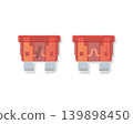 Electric Safety fuse breaker vector for electrical systems. Modern energy protection device with automatic circuit control. Vector illustration of power distribution equipment for home use. 139898450