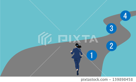 實現目標的路線圖插圖 實現目標的路線圖插圖 139898458