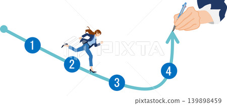 實現目標的路線圖插圖 實現目標的路線圖插圖 139898459