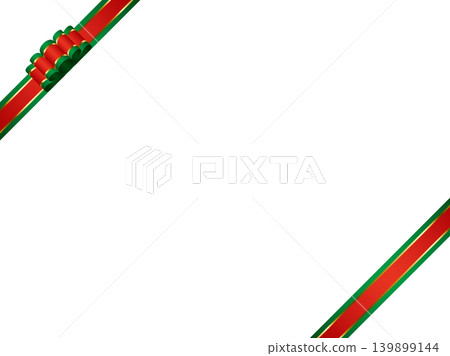 Large ribbon wave, three-color gold, diagonal F, Christmas 139899144