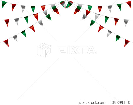 Garland triangular string, curved, silver Christmas F1 Garland triangular string, curved, silver Christmas F1 139899168