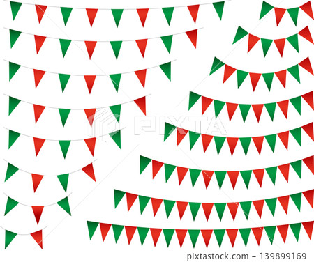 Garland triangle, curved, m Christmas 139899169