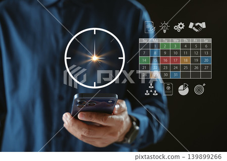 Management of digital interface for time schedule calendar planning helps productivity management in workplace, while organizing efficient project management and business strategy Management of digital interface for time schedule calendar planning helps productivity management in workplace, while organizing efficient project management and business strategy 139899266