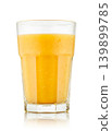 Freshly squeezed cold orange juice in glass with condensate isolated on white 139899785