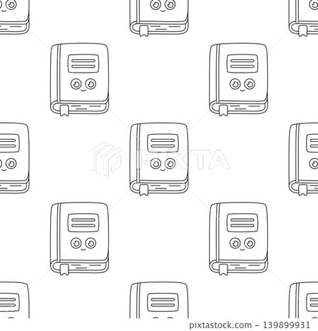 outline diary seamless pattern outline diary seamless pattern 139899931