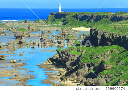 【沖繩縣】東邊那崎岬(宮古島)晴空萬裡 【沖繩縣】東邊那崎岬(宮古島)晴空萬裡 139900374