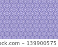 An elegant, muted blue hexagonal hemp leaf pattern. A modern Japanese seamless pattern background. 139900575