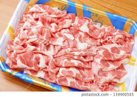 Pork shoulder loin for shabu-shabu Pork shoulder loin for shabu-shabu 139900585