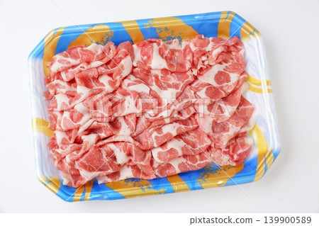 Pork shoulder loin for shabu-shabu 139900589