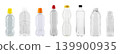 Set of different plastic bottles isolated on white 139900935