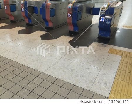 Station ticket gate entrance Station ticket gate entrance 139901351