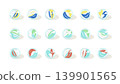 Colorful marble illustration set 139901565