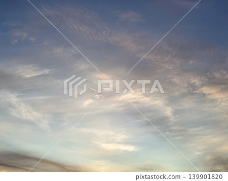 Wide Sunset Sky With Layered Evening Clouds Wide Sunset Sky With Layered Evening Clouds 139901820
