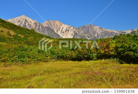 Hakuba Happo-one Ridge, ablaze with autumn colors. Hakuba Happo-one Ridge, ablaze with autumn colors. 139901836