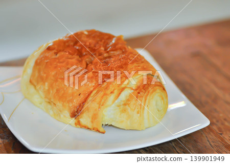 croissant ,French croissant or chocolate croissant or French bread or chocolate bun 139901949