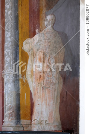 Saint Barbara, altar of Saint Catherine of Alexandria in the Church of All Saints in Sesvete, Croatia Saint Barbara, altar of Saint Catherine of Alexandria in the Church of All Saints in Sesvete, Croatia 139902077