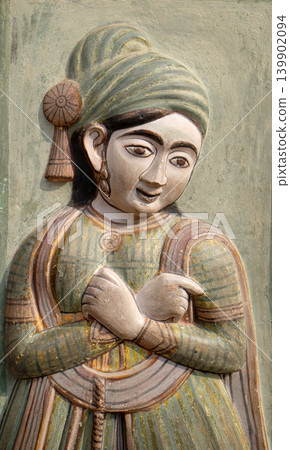 Indian art in Jaipur City Palace, a palace complex in Jaipur, Rajasthan, India 139902094