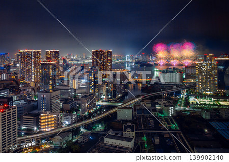 東京灣的夜景和台場的煙火 <STAR ISLAND 2026 台場> 東京灣的夜景和台場的煙火 <STAR ISLAND 2026 台場> 139902140
