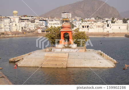 Pushkar lake or Pushkar Sarovar at Pushkar, Rajasthan, India, Holy Hindu City Pushkar lake or Pushkar Sarovar at Pushkar, Rajasthan, India, Holy Hindu City 139902286