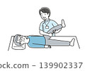 Elderly man receiving rehabilitation and massage 139902337