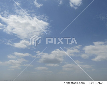 Blue sky and white clouds at Inage coast Blue sky and white clouds at Inage coast 139902629