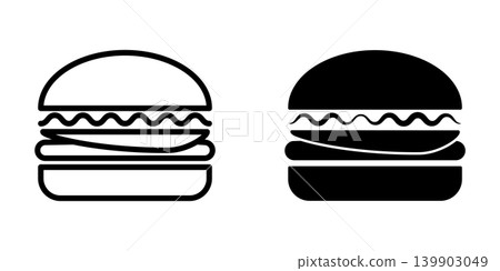 Burger icon illustration design template Burger icon illustration design template 139903049