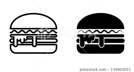 Burger icon illustration design template Burger icon illustration design template 139903051