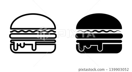 Burger icon illustration design template Burger icon illustration design template 139903052