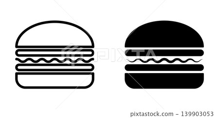 Burger icon illustration design template 139903053