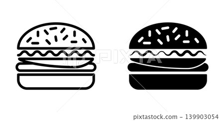 Burger icon illustration design template Burger icon illustration design template 139903054
