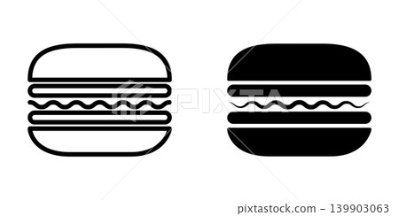 Burger icon illustration design template Burger icon illustration design template 139903063
