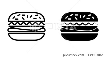Burger icon illustration design template Burger icon illustration design template 139903064