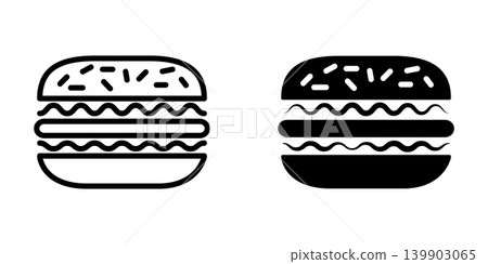 Burger icon illustration design template Burger icon illustration design template 139903065
