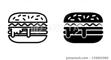 Burger icon illustration design template Burger icon illustration design template 139903066