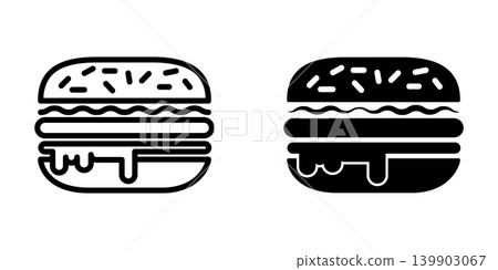 Burger icon illustration design template Burger icon illustration design template 139903067
