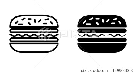Burger icon illustration design template 139903068