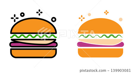 Burger icon illustration design template Burger icon illustration design template 139903081