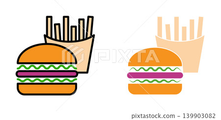 Burger icon illustration design template Burger icon illustration design template 139903082