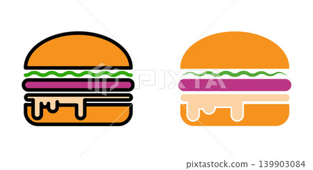 Burger icon illustration design template Burger icon illustration design template 139903084