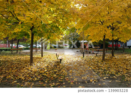 Park in Malesnica residential area, Zagreb, Croatia Park in Malesnica residential area, Zagreb, Croatia 139903228