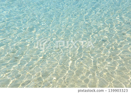 Beautiful beach scenery of Ishigaki Island, Okinawa, with its crystal-clear waters and pristine white sand. 139903323