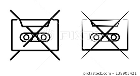 Cassette icon design template Cassette icon design template 139903421